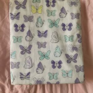 Pottery Barn Kids twin butterfly sheet set; new but opened bag.